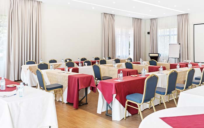 Conference hall setup at Nile Village Hotel & Spa, Jinja